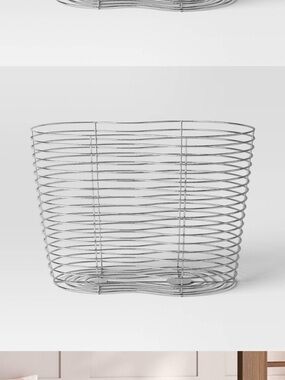 NWOT Threshold Metal Wire Wastebasket - Silver.